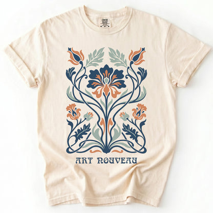 Elegant Art Nouveau Vintage Washed T-Shirt