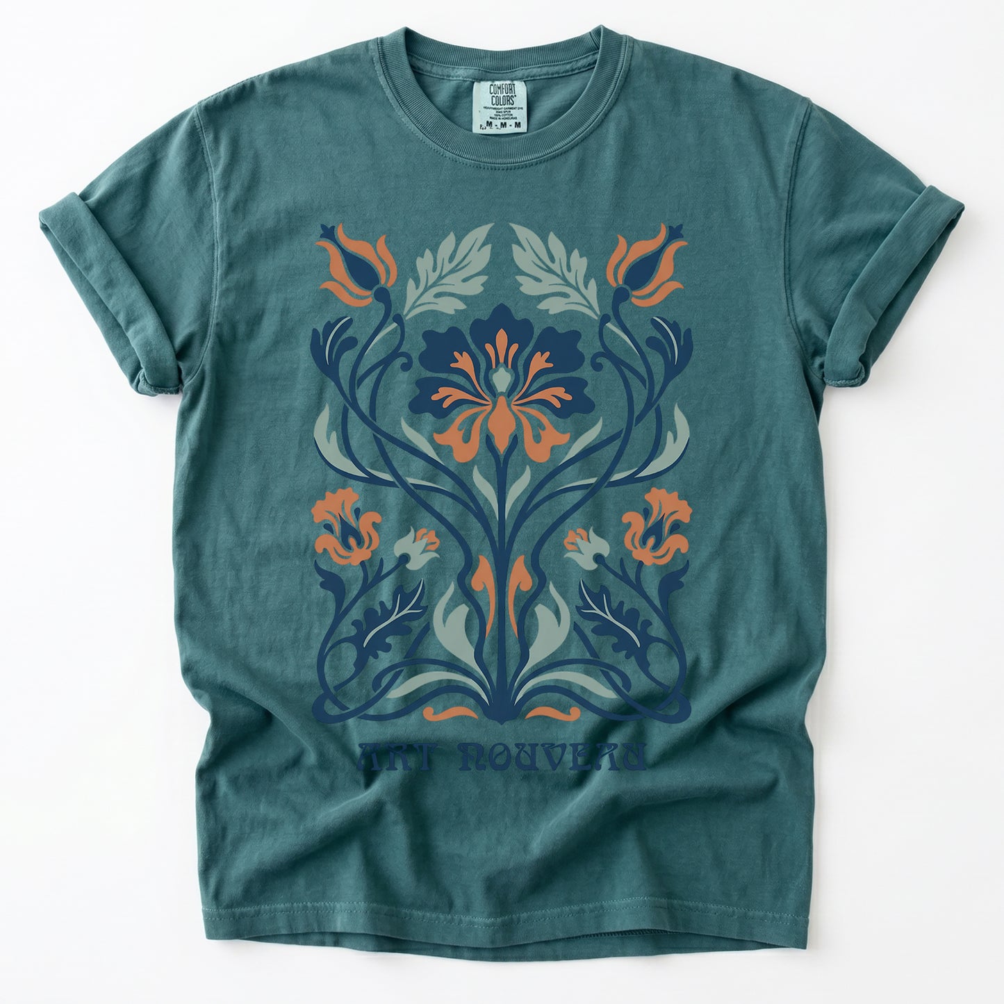 Elegant Art Nouveau Vintage Washed T-Shirt