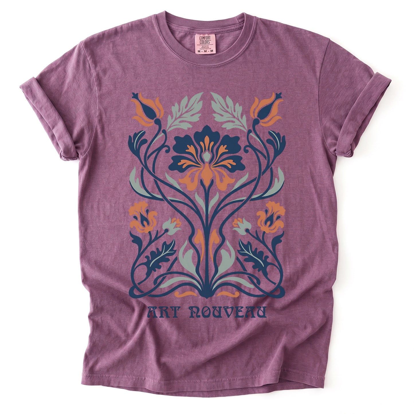 Elegant Art Nouveau Vintage Washed T-Shirt