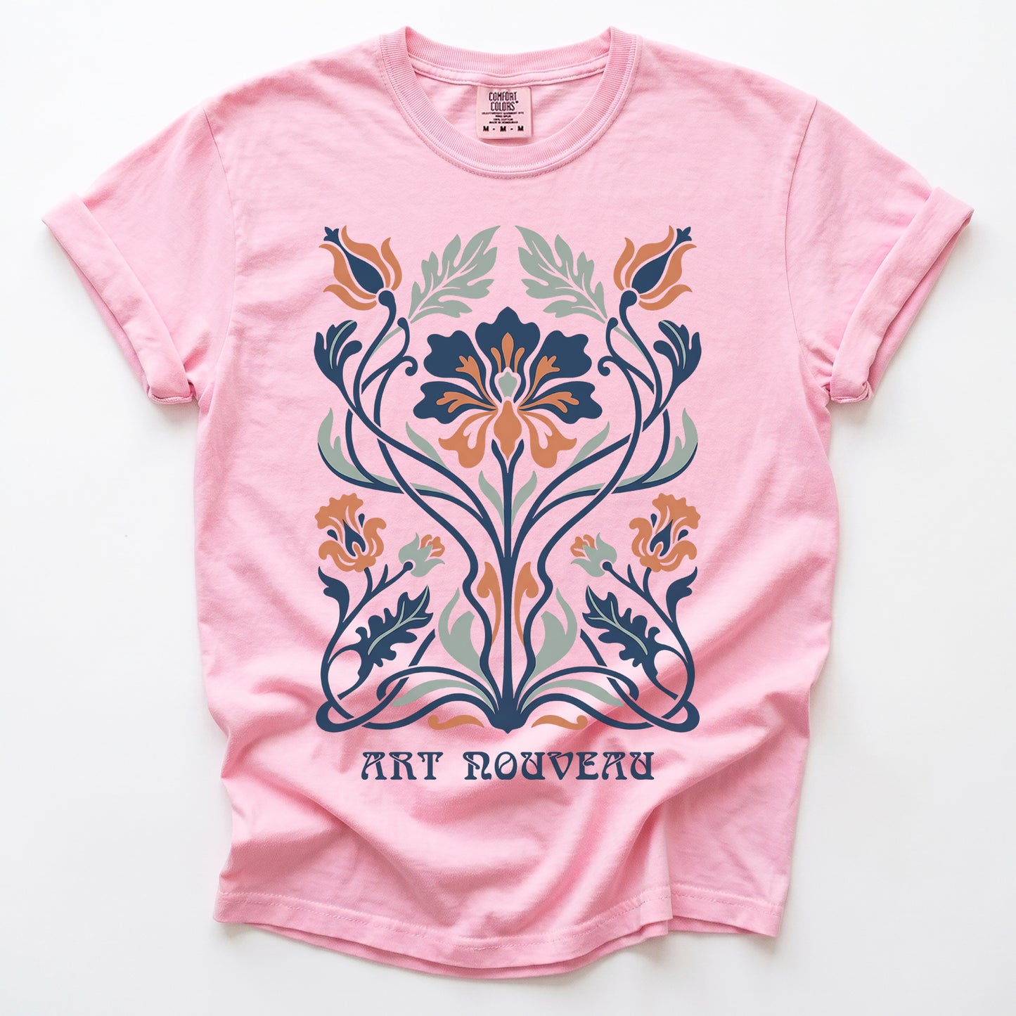 Elegant Art Nouveau Vintage Washed T-Shirt