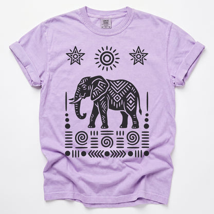 Elephant Block Print Vintage Washed T-Shirt