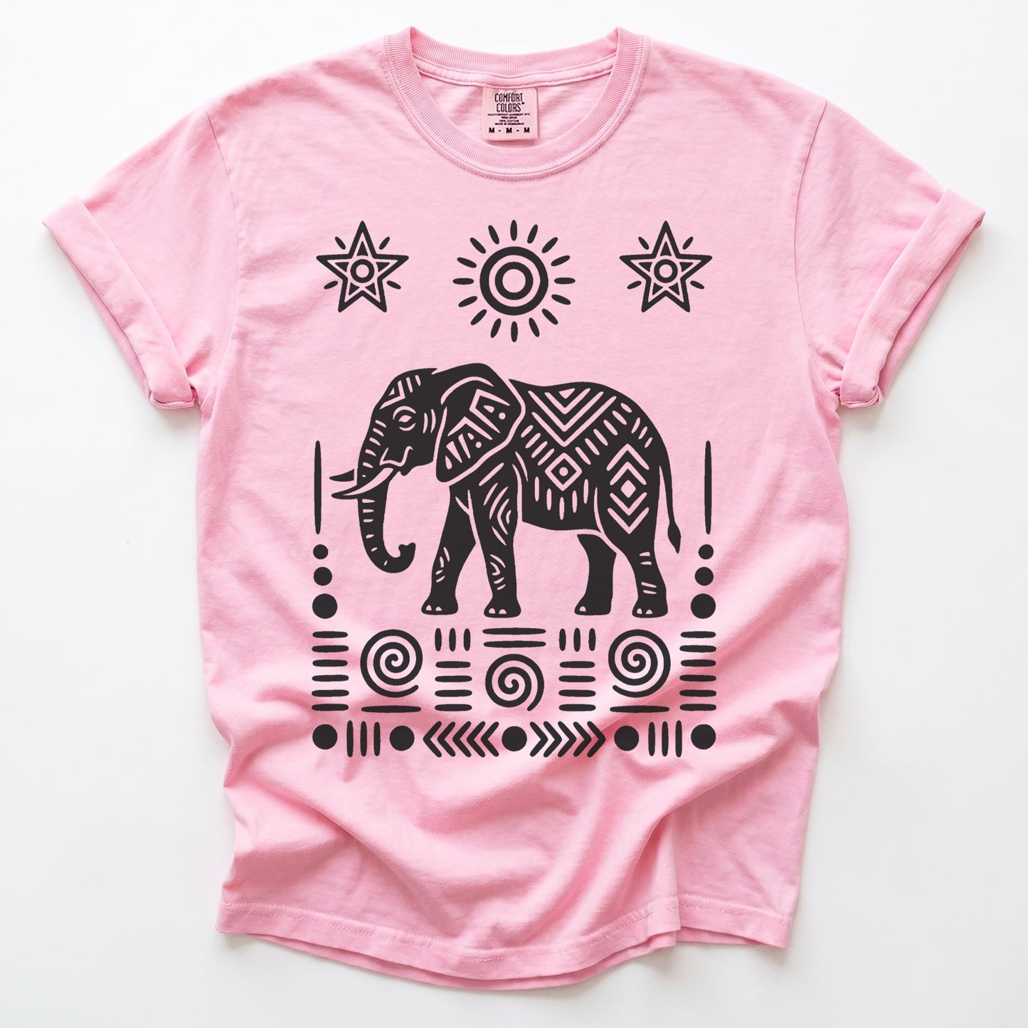 Elephant Block Print Vintage Washed T-Shirt