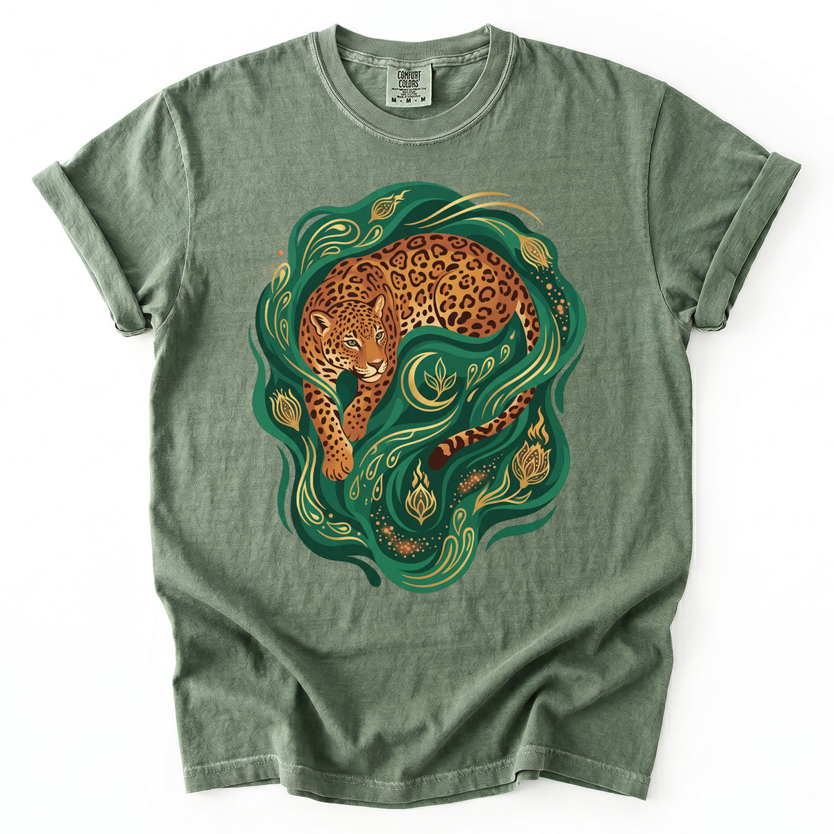 Emerald Jungle Jaguar Vintage Washed T-Shirt