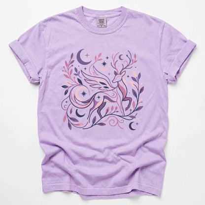 Ethereal Winged Stag Vintage Washed T-Shirt