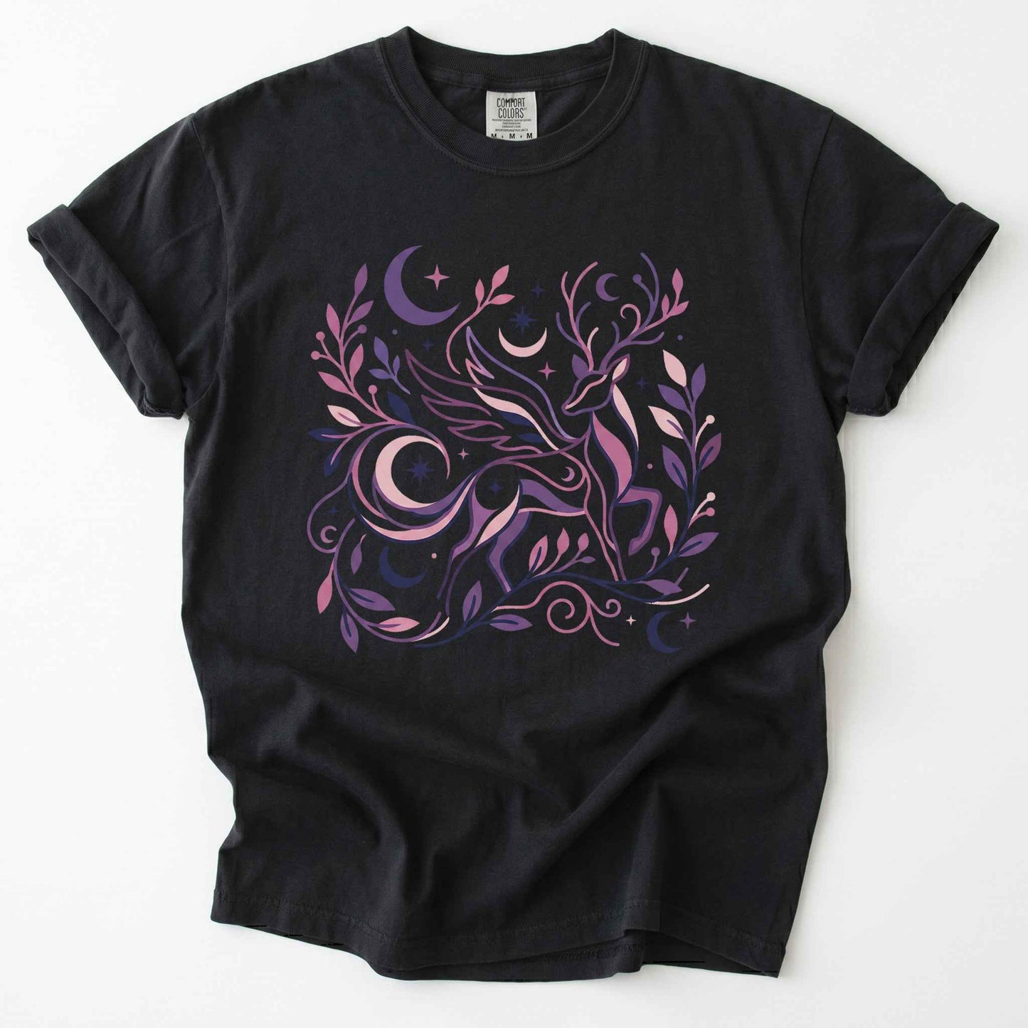 Ethereal Winged Stag Vintage Washed T-Shirt