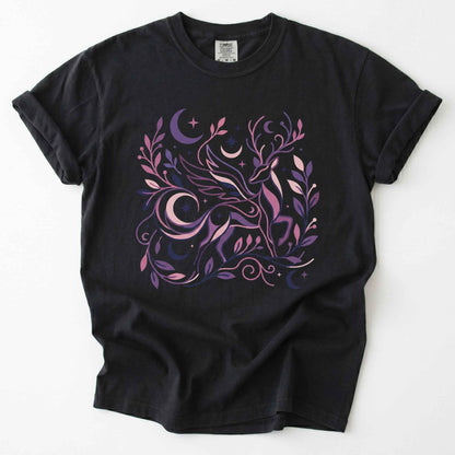 Ethereal Winged Stag Vintage Washed T-Shirt