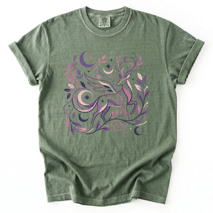 Ethereal Winged Stag Vintage Washed T-Shirt