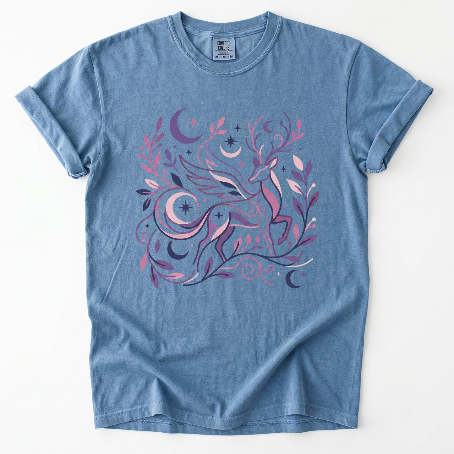 Ethereal Winged Stag Vintage Washed T-Shirt