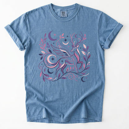 Ethereal Winged Stag Vintage Washed T-Shirt