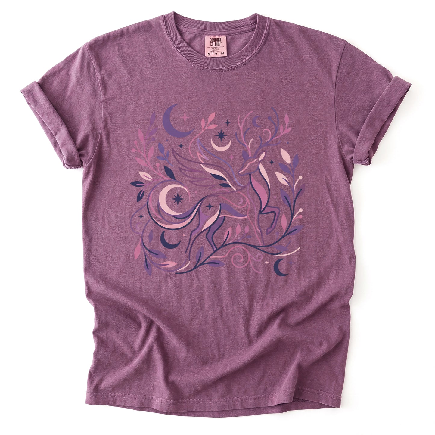 Ethereal Winged Stag Vintage Washed T-Shirt