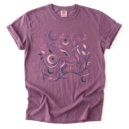 Ethereal Winged Stag Vintage Washed T-Shirt