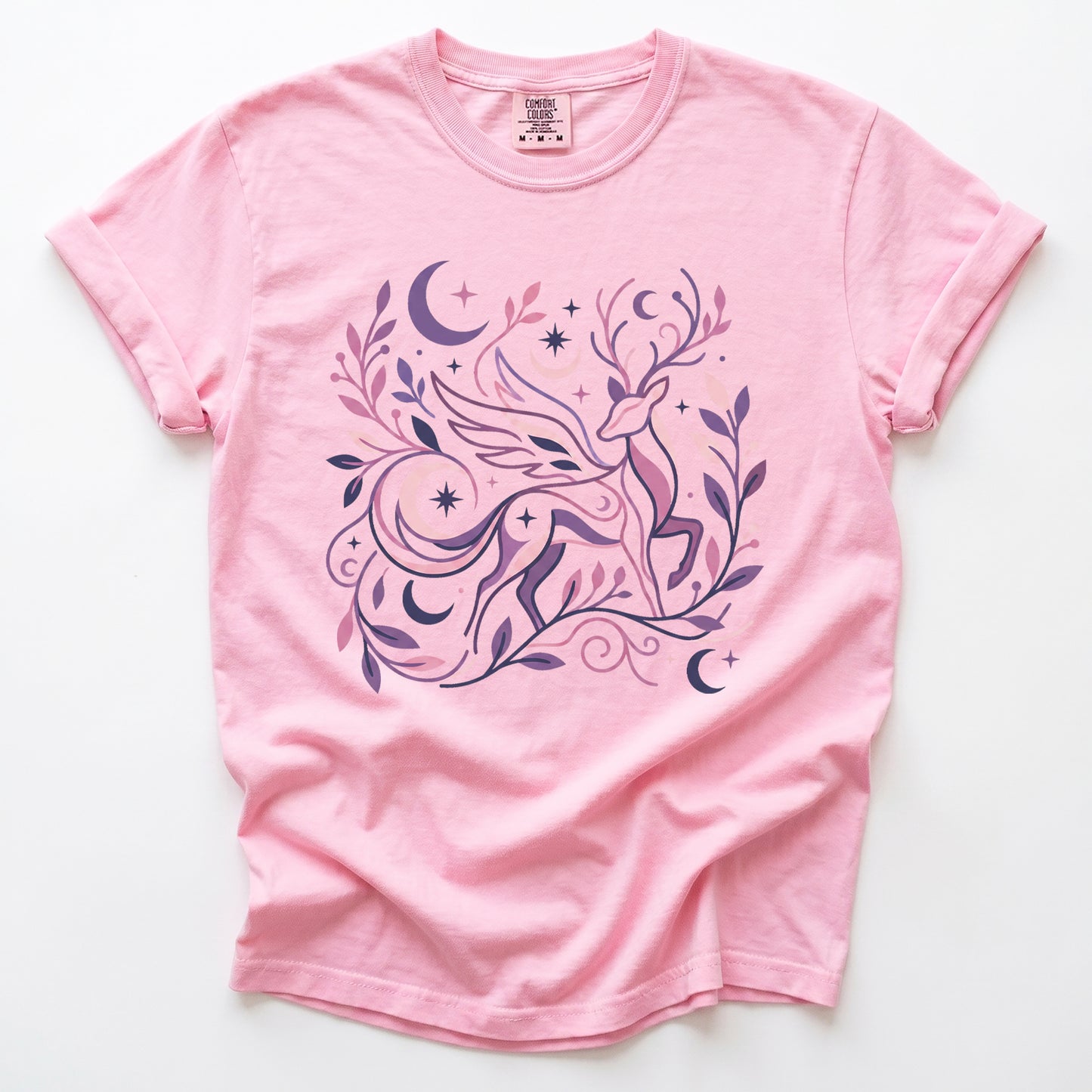Ethereal Winged Stag Vintage Washed T-Shirt