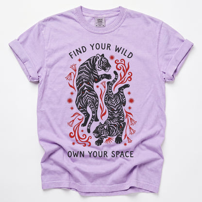 Find Your Wild Own Your Space Vintage Washed T-Shirt