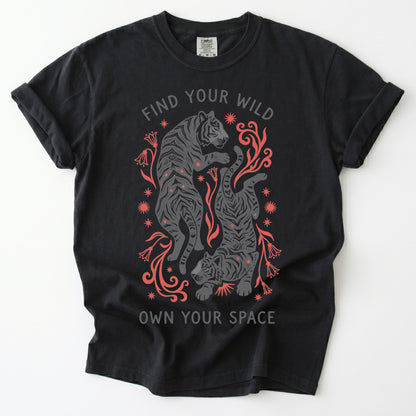 Find Your Wild Own Your Space Vintage Washed T-Shirt