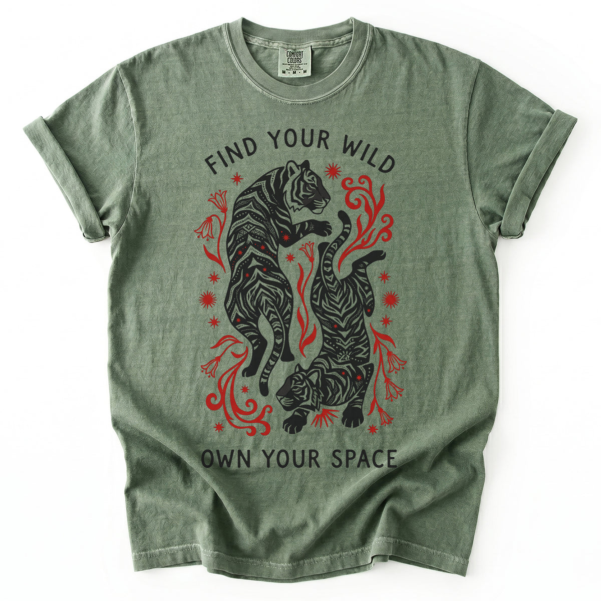 Find Your Wild Own Your Space Vintage Washed T-Shirt