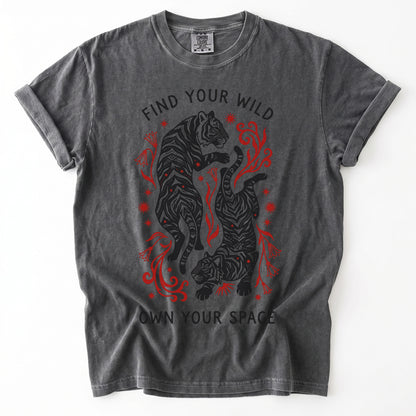 Find Your Wild Own Your Space Vintage Washed T-Shirt