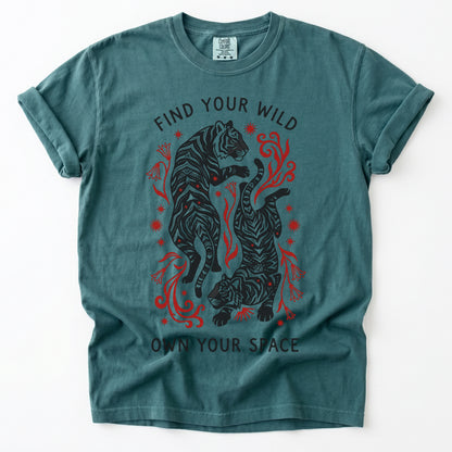 Find Your Wild Own Your Space Vintage Washed T-Shirt