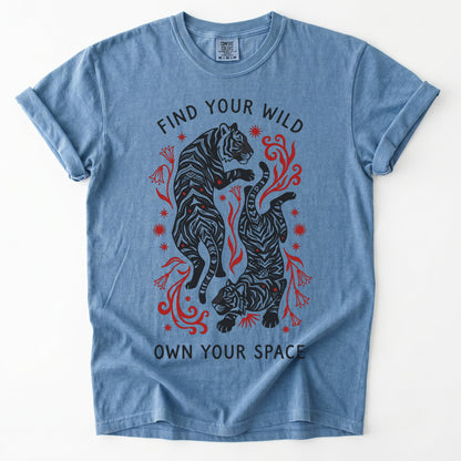 Find Your Wild Own Your Space Vintage Washed T-Shirt