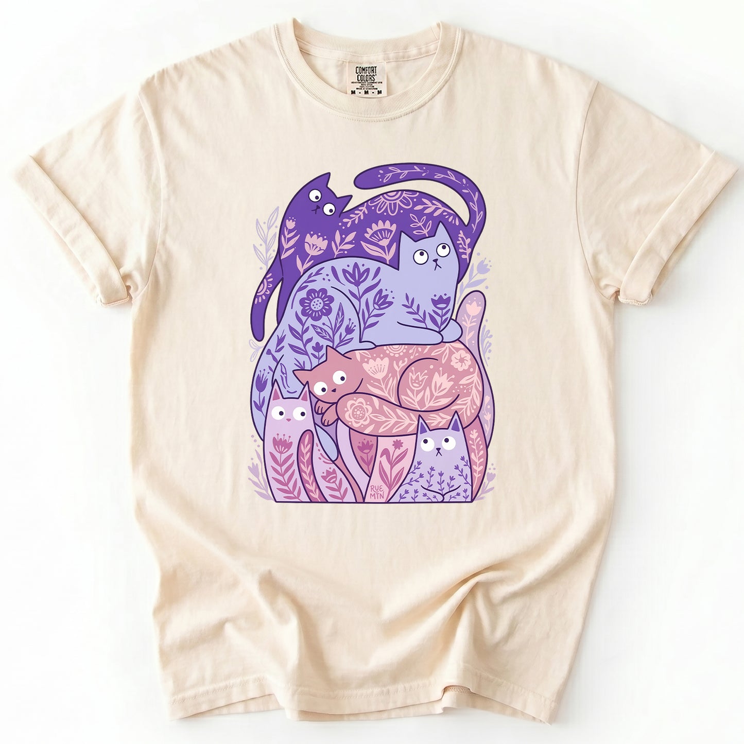 Folk Art Cats Heavyweight T-Shirt