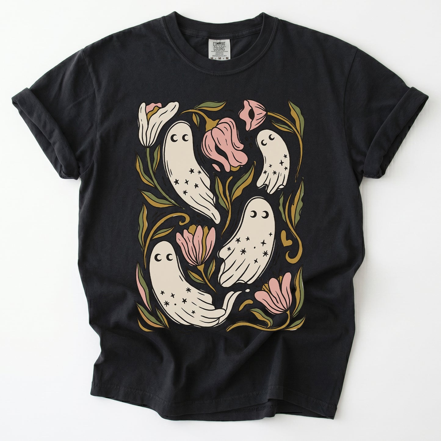 Floral Ghosts Vintage Washed T-Shirt