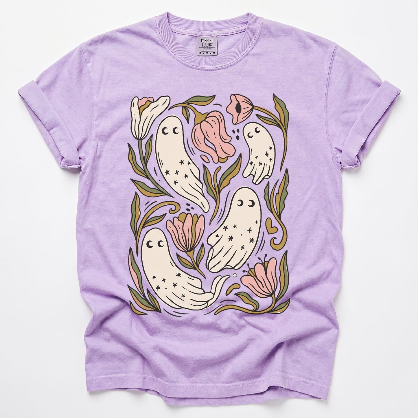 Floral Ghosts Vintage Washed T-Shirt