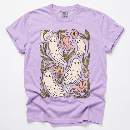 Floral Ghosts Vintage Washed T-Shirt