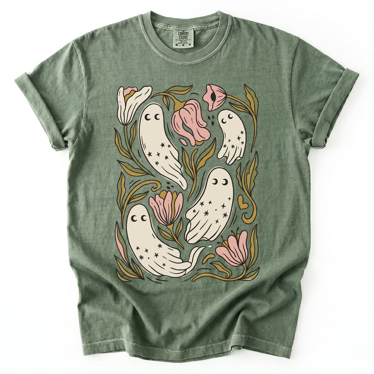 Floral Ghosts Vintage Washed T-Shirt