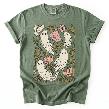 Floral Ghosts Vintage Washed T-Shirt