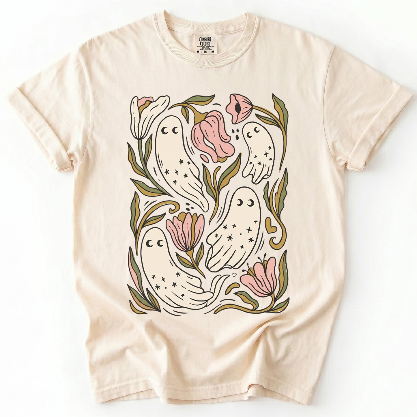 Floral Ghosts Vintage Washed T-Shirt