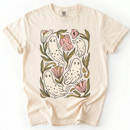 Floral Ghosts Vintage Washed T-Shirt