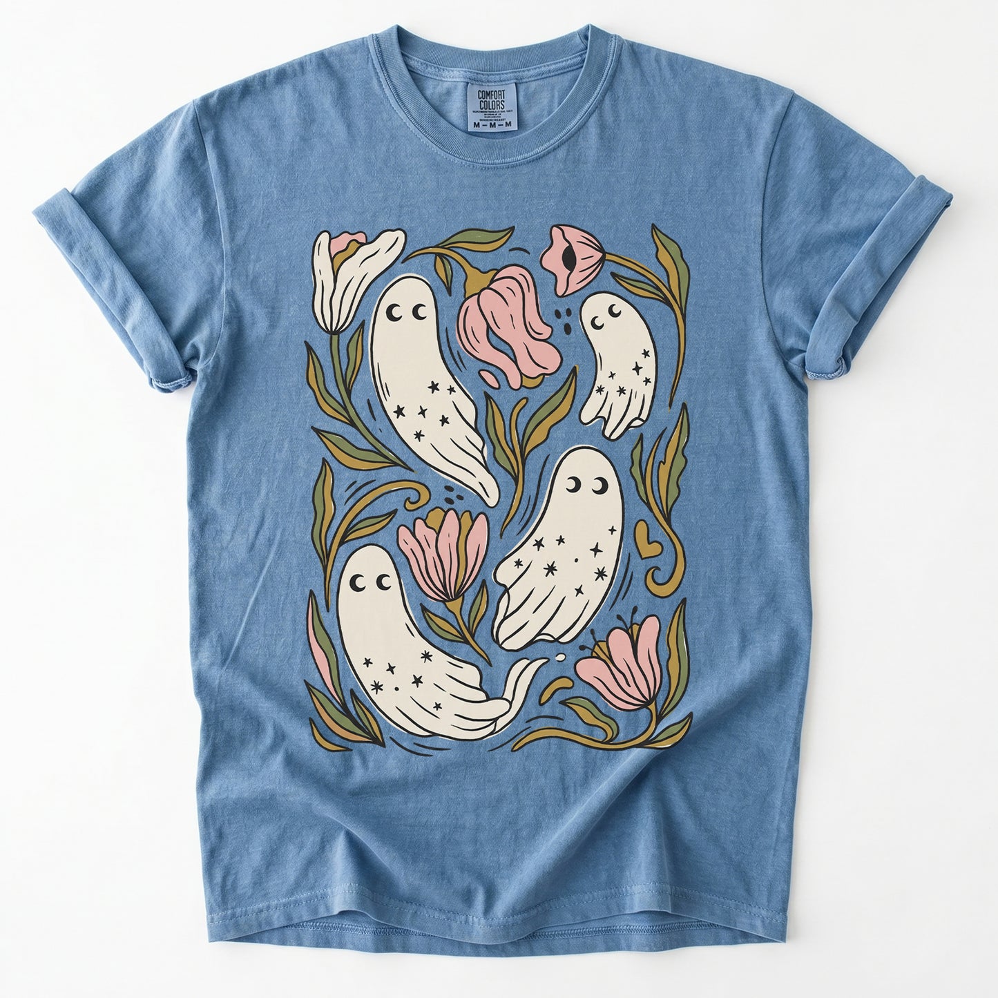 Floral Ghosts Vintage Washed T-Shirt