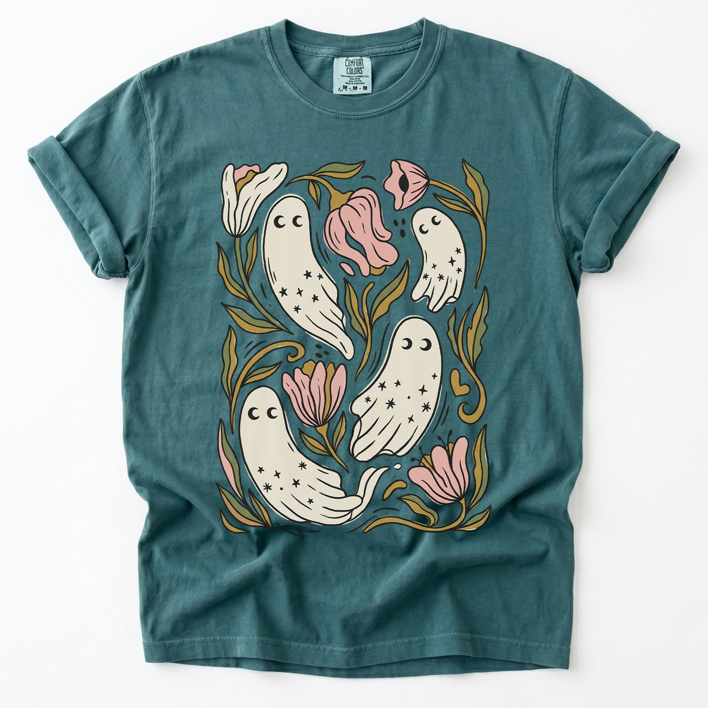 Floral Ghosts Vintage Washed T-Shirt