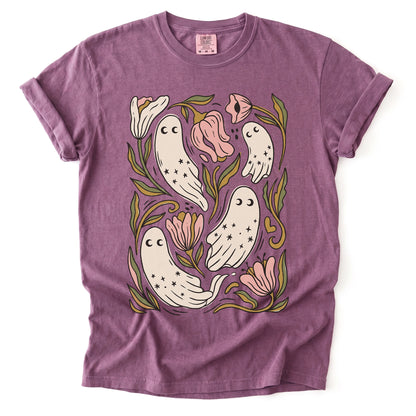 Floral Ghosts Vintage Washed T-Shirt