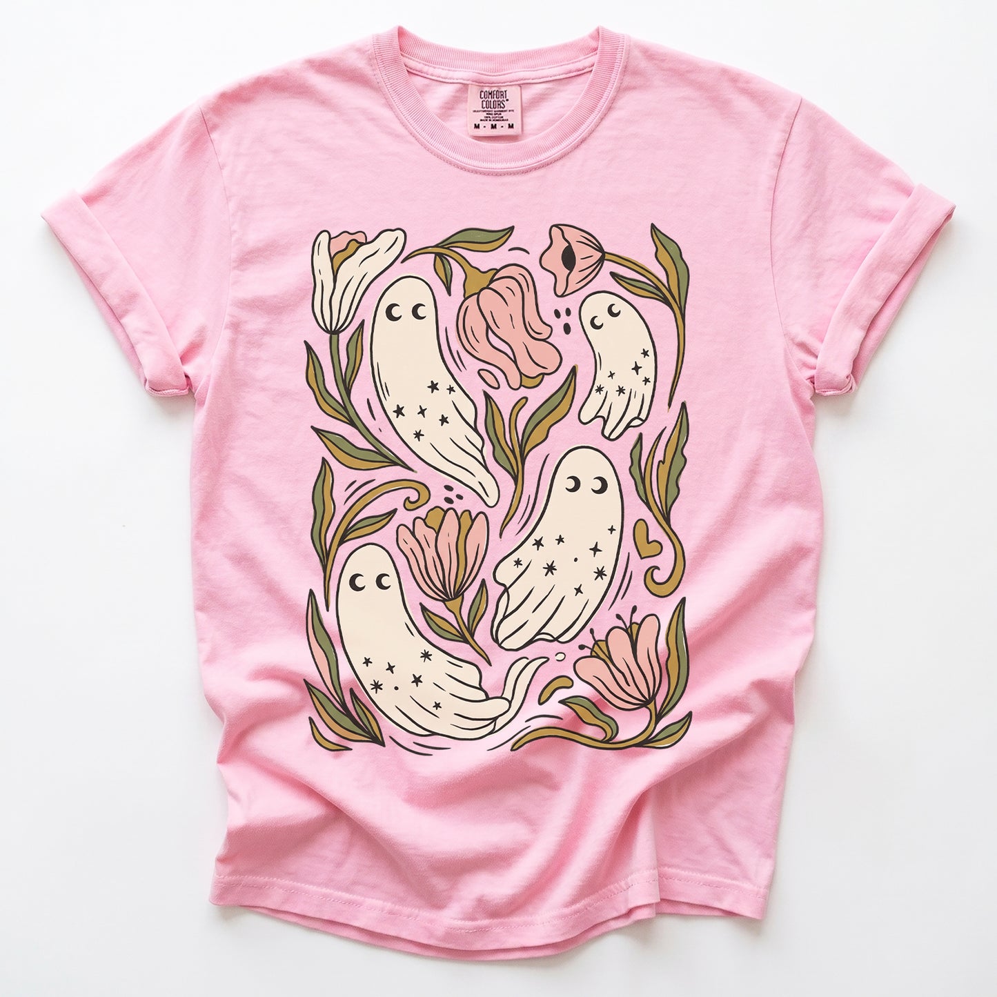 Floral Ghosts Vintage Washed T-Shirt