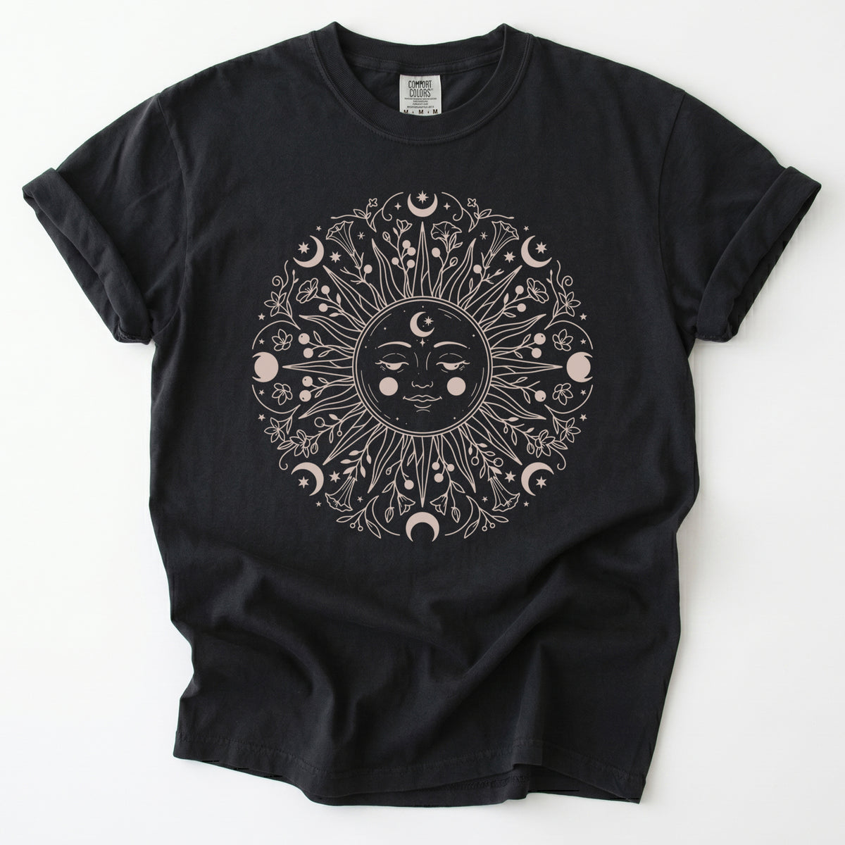 Floral Sun Mandala Vintage Washed T-Shirt