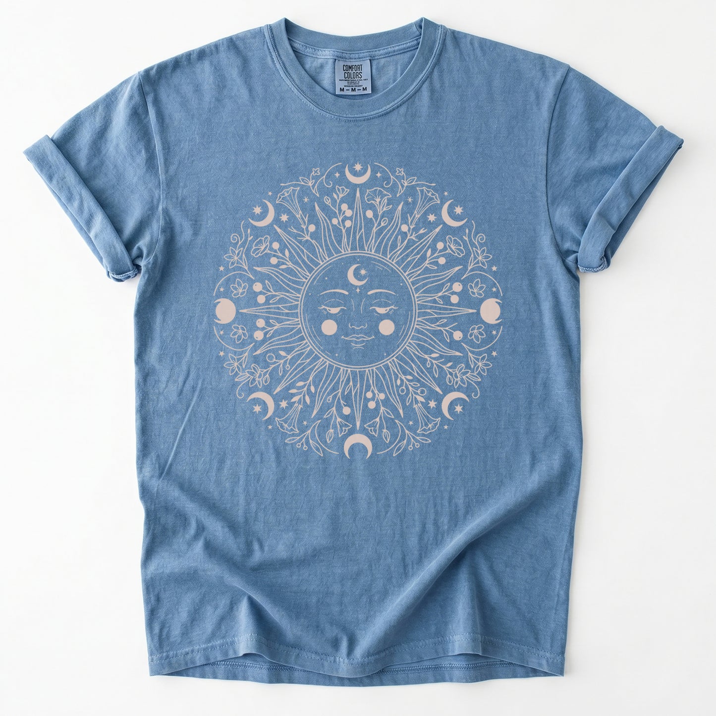 Floral Sun Mandala Vintage Washed T-Shirt