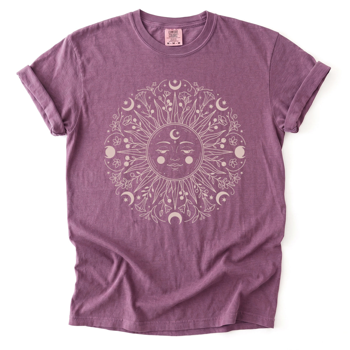 Floral Sun Mandala Vintage Washed T-Shirt