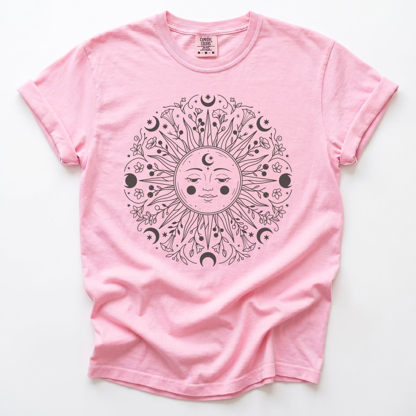 Floral Sun Mandala Vintage Washed T-Shirt
