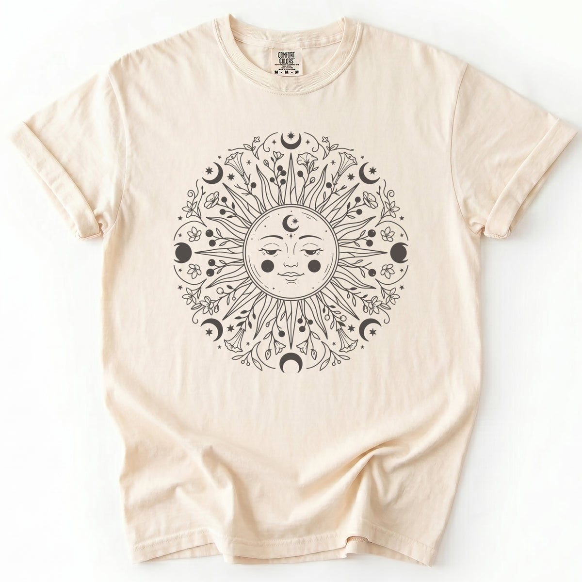 Floral Sun Mandala Vintage Washed T-Shirt