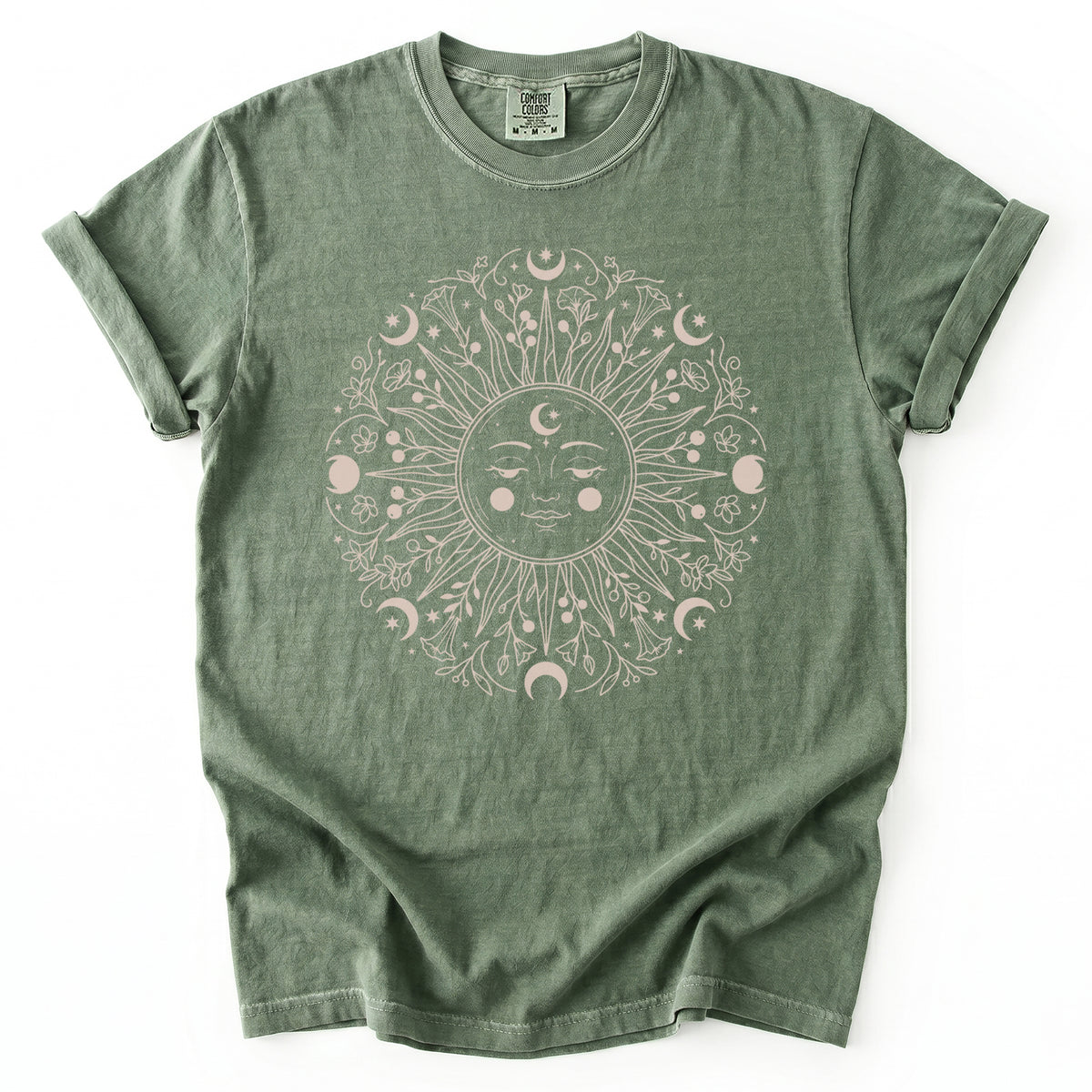 Floral Sun Mandala Vintage Washed T-Shirt