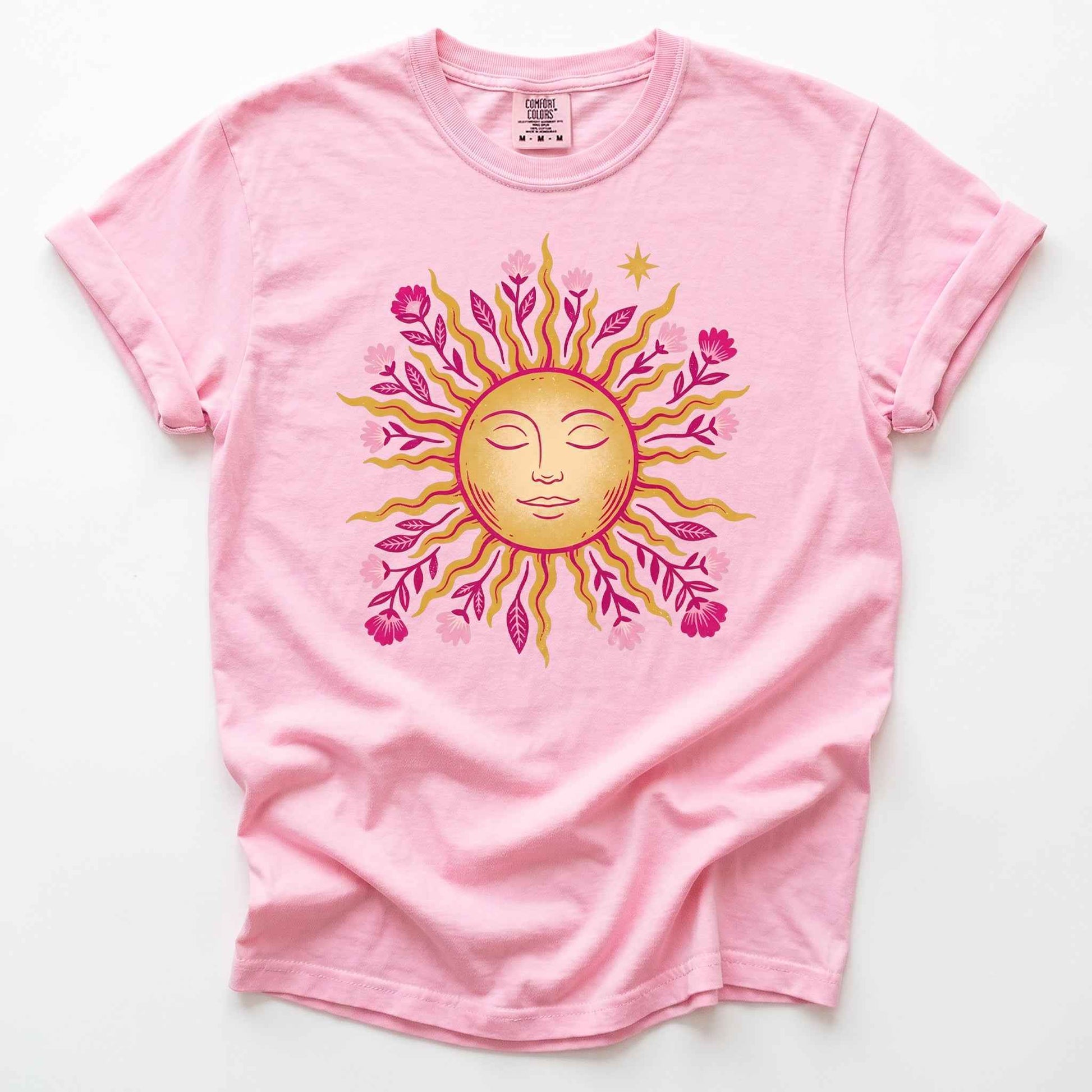 Celestial Floral Sun Heavyweight T-Shirt