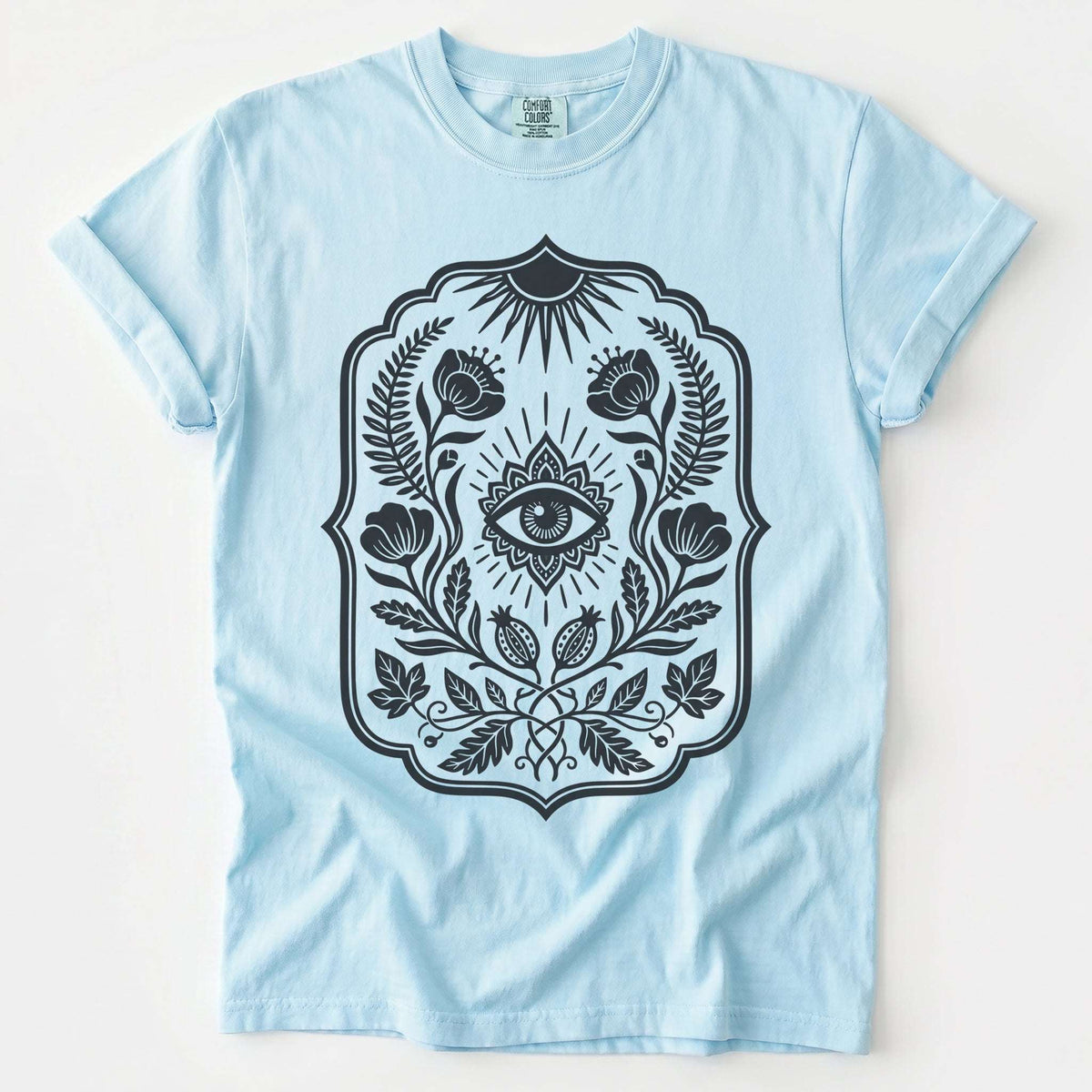 Folk Art Evil Eye Talisman Vintage Washed T-Shirt