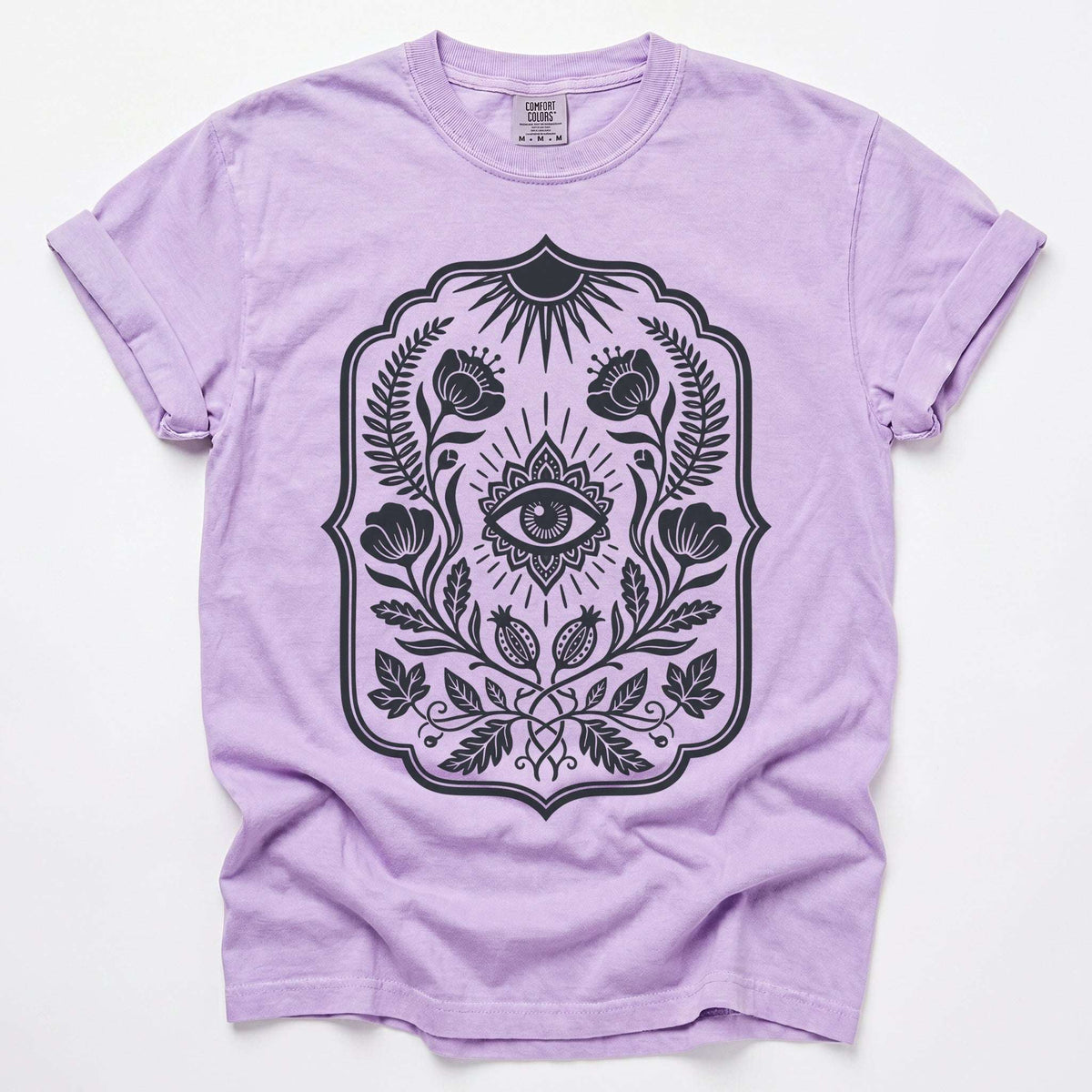 Folk Art Evil Eye Talisman Vintage Washed T-Shirt