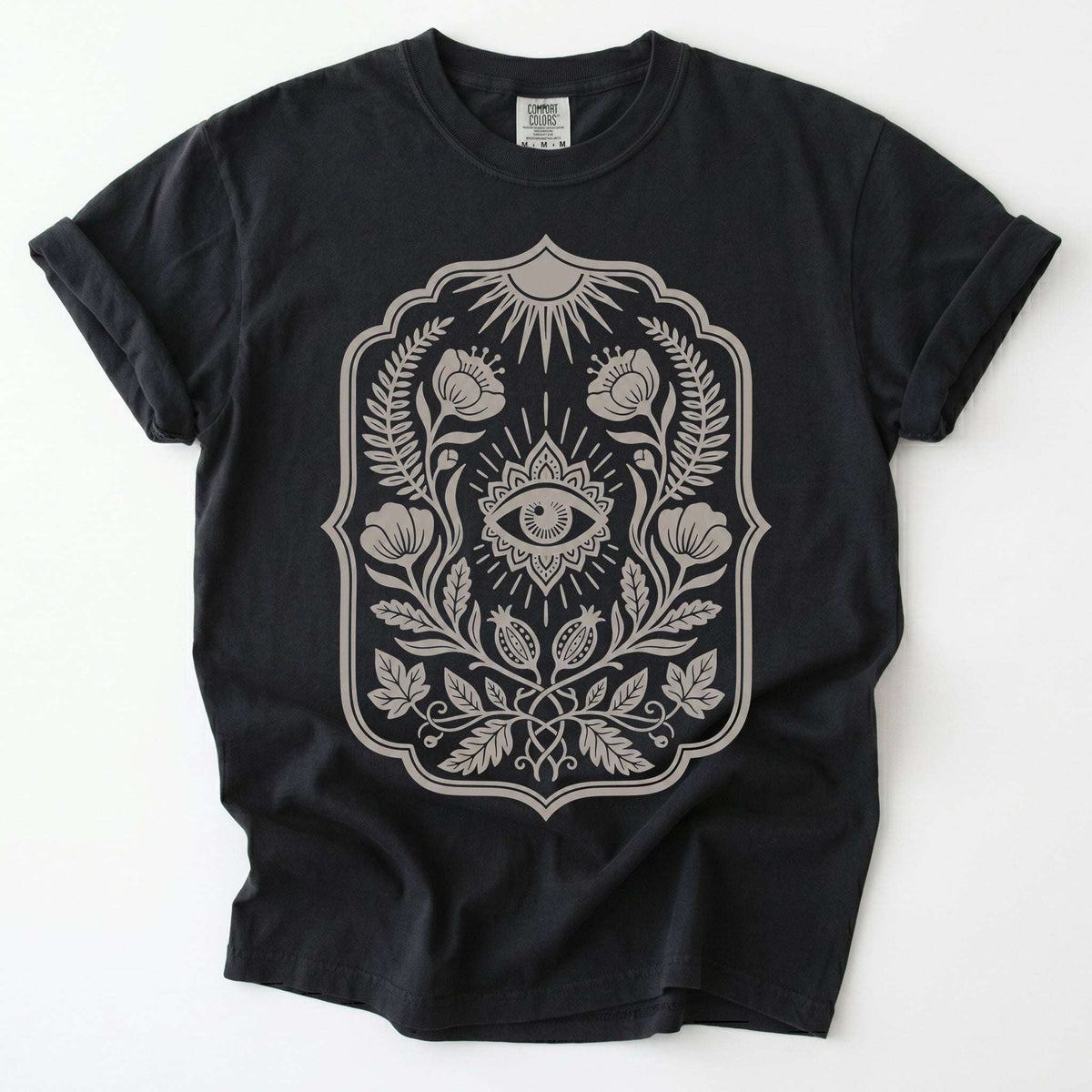 Folk Art Evil Eye Talisman Vintage Washed T-Shirt