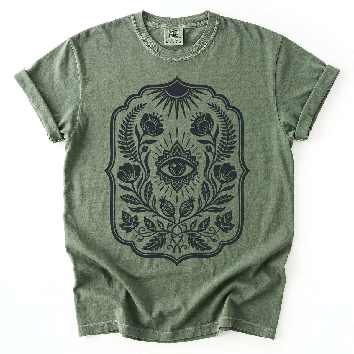 Folk Art Evil Eye Talisman Vintage Washed T-Shirt