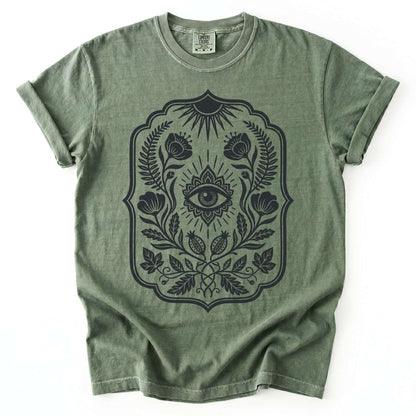 Folk Art Evil Eye Talisman Vintage Washed T-Shirt