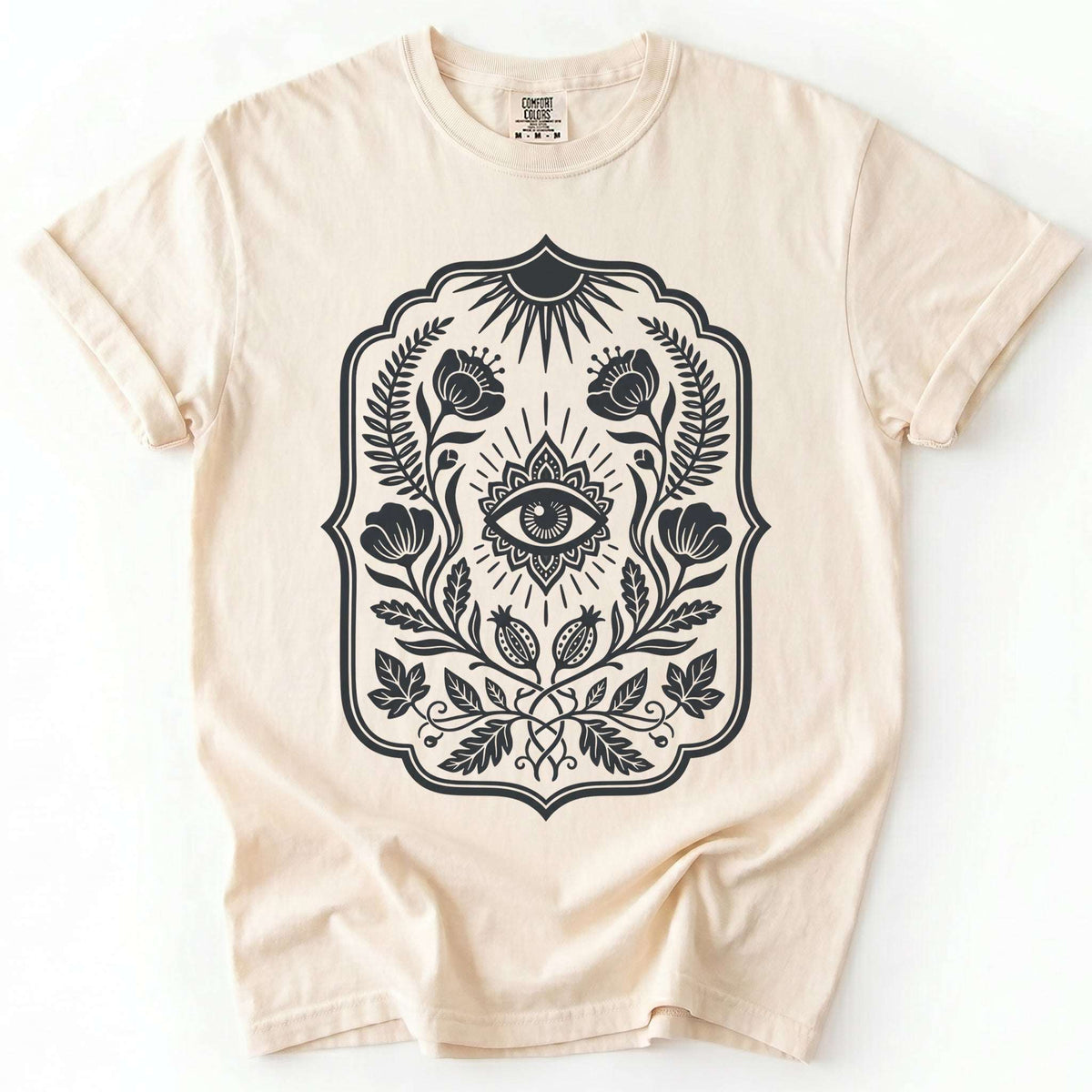 Folk Art Evil Eye Talisman Vintage Washed T-Shirt