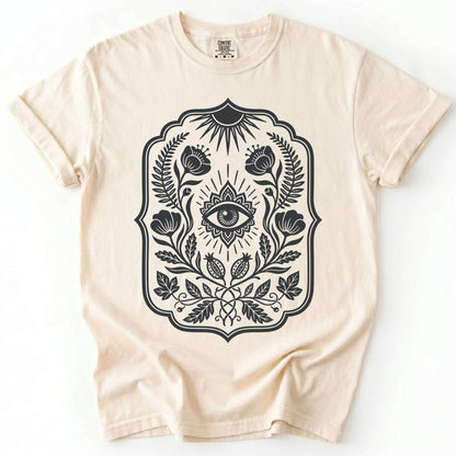 Folk Art Evil Eye Talisman Vintage Washed T-Shirt