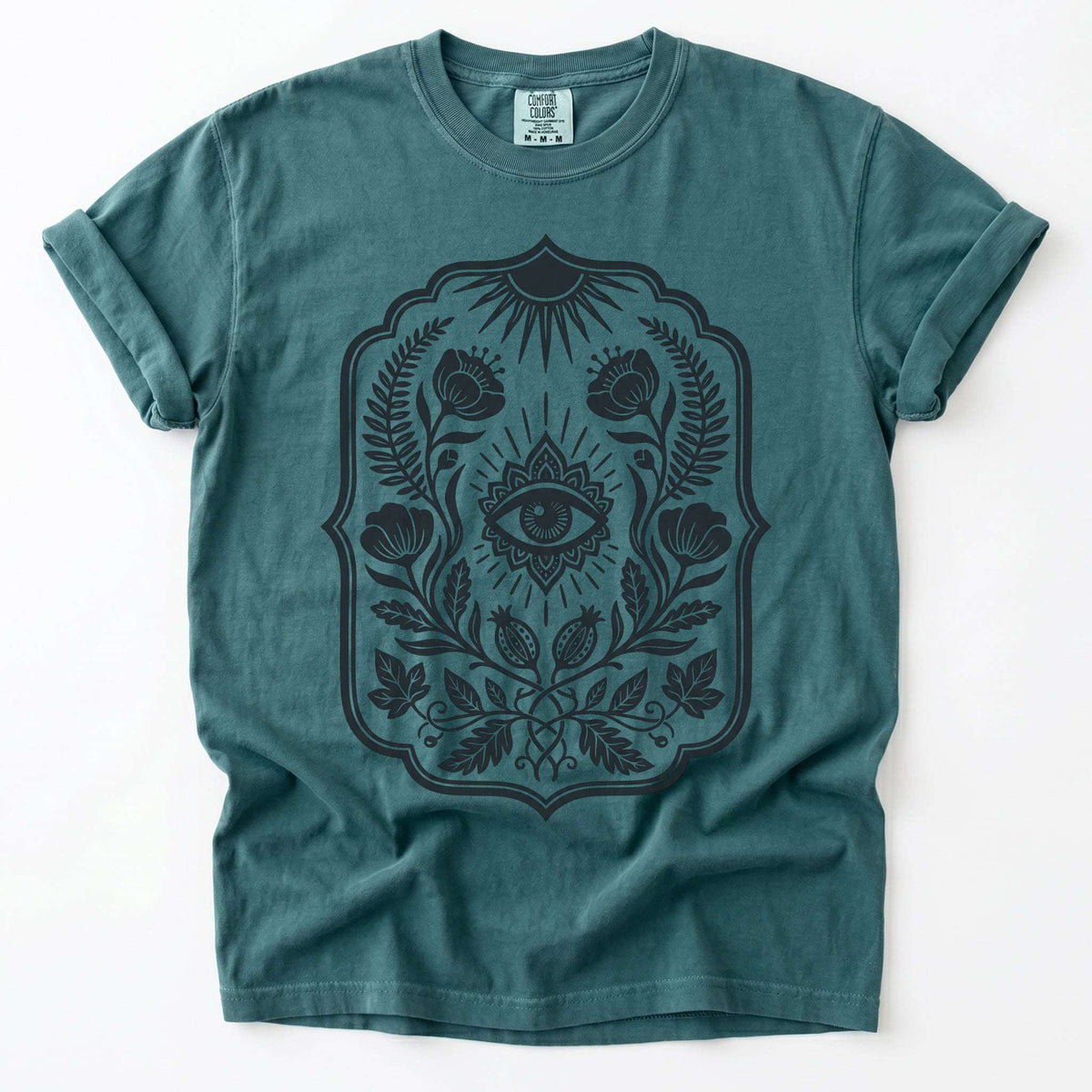 Folk Art Evil Eye Talisman Vintage Washed T-Shirt