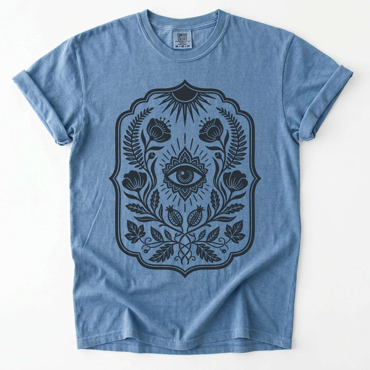 Folk Art Evil Eye Talisman Vintage Washed T-Shirt